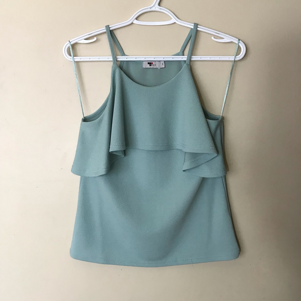 Temt Light Mint Green Sleevleless Top
